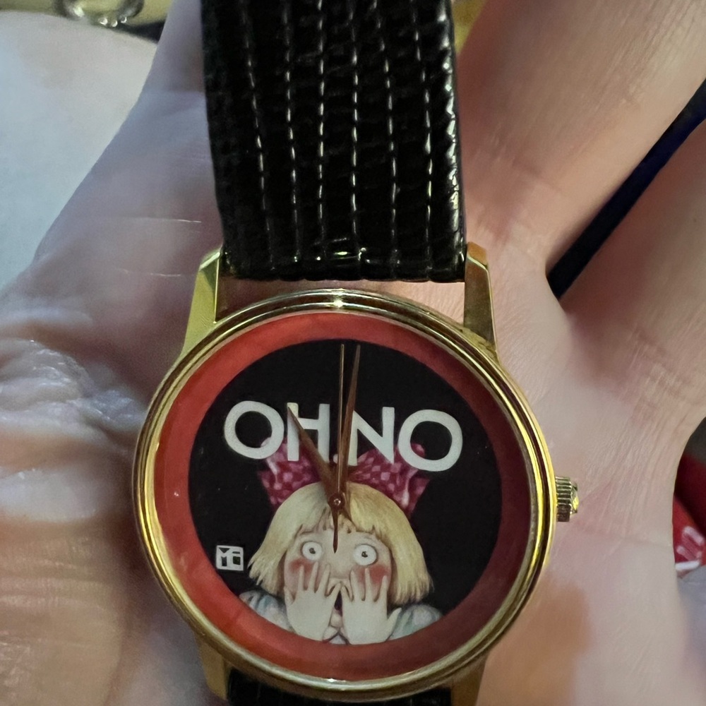 Mary Engelbreit Black and Gold Watch